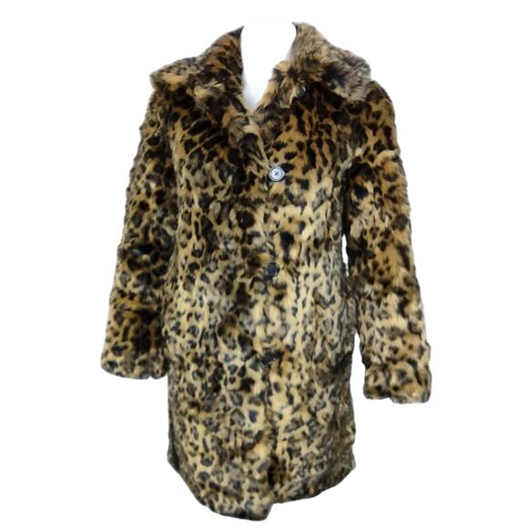 J. Crew Faux-fur leopard coat Size XXS - Picture 3 of 16